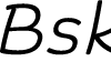 Biski DEMO Light Italic font