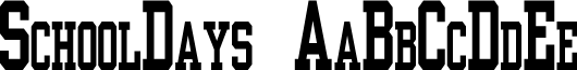 SchoolDays font