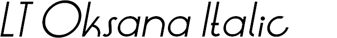 Preview image for LT Oksana Italic
