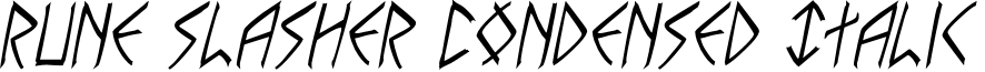 Rune Slasher Condensed Italic