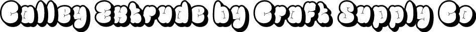 Calley-ExtrudeRight Demo font