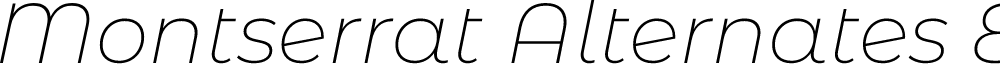 Preview image for Montserrat Alternates ExtraLight Italic