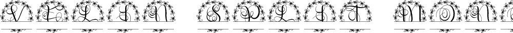 Velin Split Monogram font