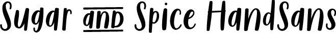 Sugar & Spice HandSans font