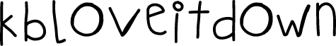 KBLOVEITDOWN font