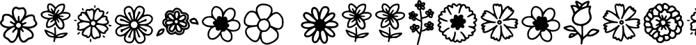 Flowery Illustration Regular font