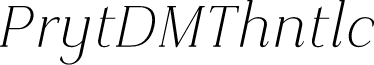 Priyati DEMO Thin Italic