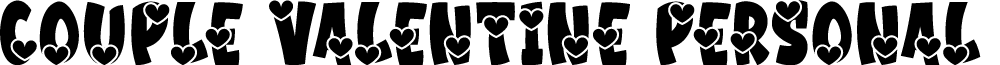 Couple Valentine PERSONAL USE O font