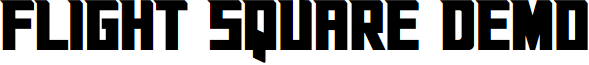 Flight Square Demo font