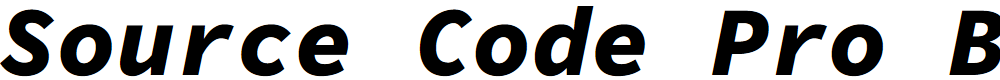 Preview image for Source Code Pro Black Italic