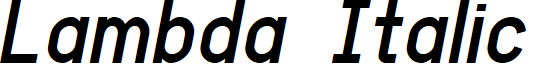 Lambda Italic