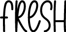 FRESH font