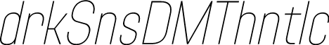 Adirek Sans DEMO Thin Italic