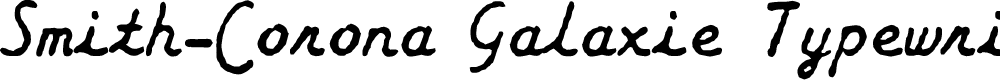 Smith-Corona Galaxie Typewriter Font by Tomasz Skowroński | FontSpace