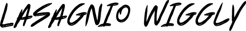 Lasagnio Wiggly font
