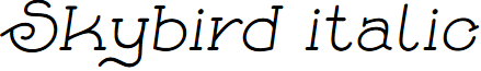 Skybird-Italic