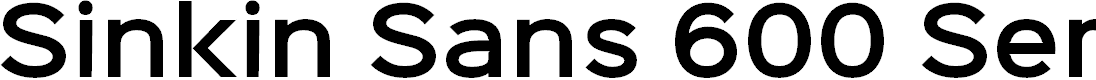 Preview image for Sinkin Sans 600 SemiBold