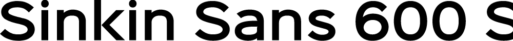 Preview image for Sinkin Sans 600 SemiBold