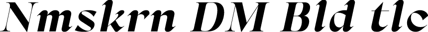 Namaskarn DEMO Bold Italic