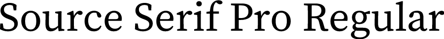 Preview image for Source Serif Pro Regular