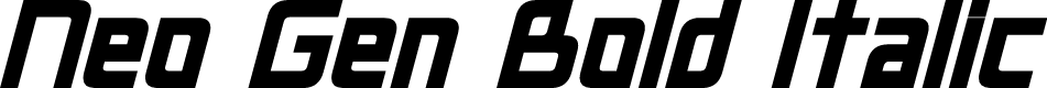 Neo Gen Bold Italic