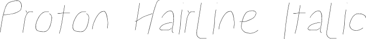 Proton Hairline Italic