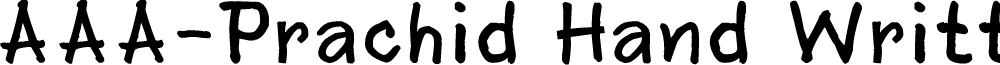 AAA-Prachid Hand Written