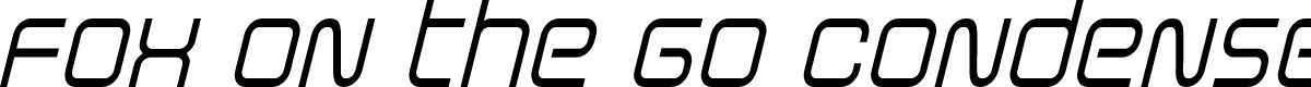 Fox on the Go Condensed Italic