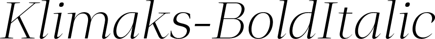 Klimaks-BoldItalic