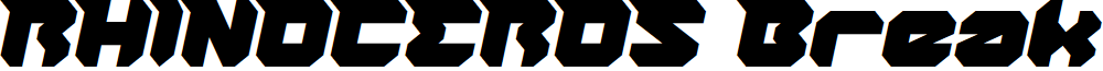 RHINOCEROS Break THE Wall Bold Italic
