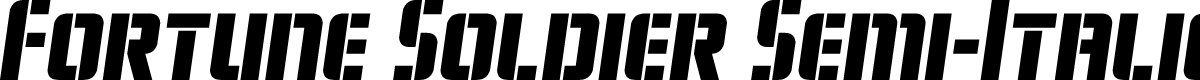 Fortune Soldier Semi-Italic