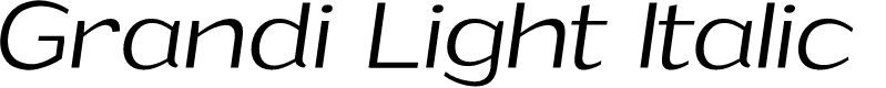 Grandi PERSONAL USE Light Italic