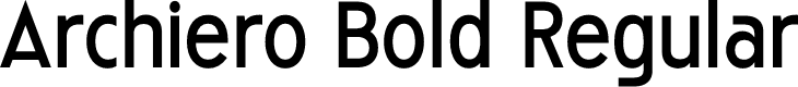 Archiero Bold Regular