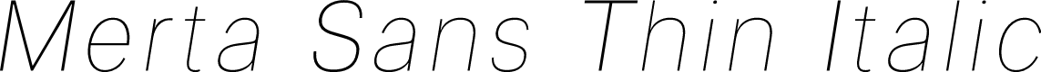Merta Sans Demo Thin Italic