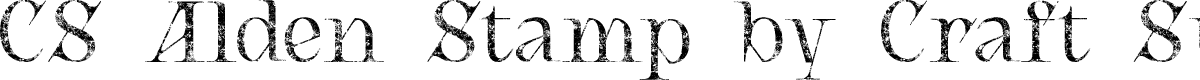 CSAldenStamp-Regular Demo