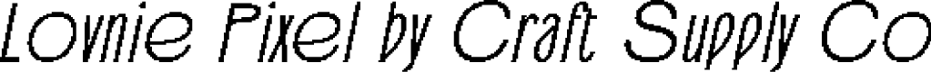 LovniePixel-Regular Demo