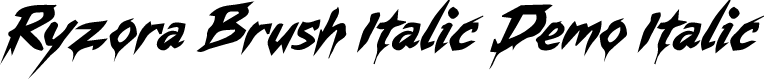 Ryzora Brush Italic Demo Italic