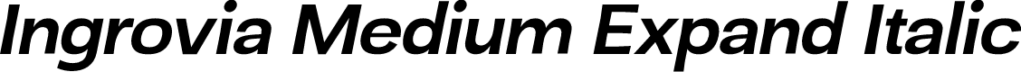 Ingrovia Medium Expand Italic