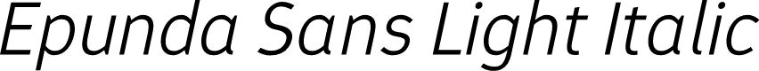 Epunda Sans Light Italic