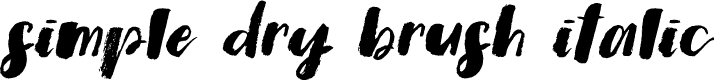 Simple Dry Brush Italic