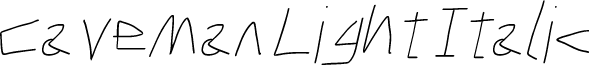 Caveman Light Italic