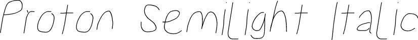 Proton Semilight Italic