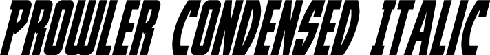 Prowler Condensed Italic