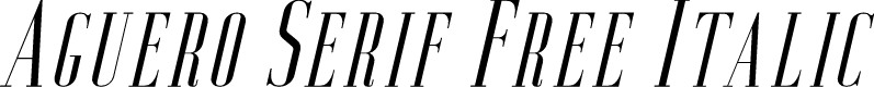Aguero Serif Free Italic