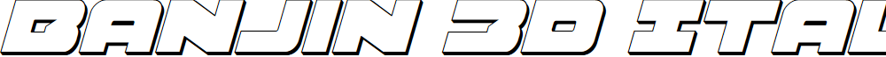 Banjin 3D Italic