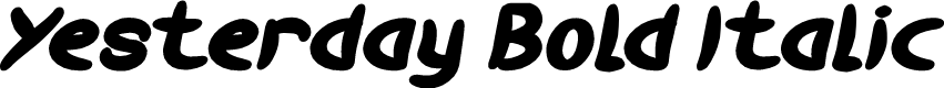 Yesterday Bold Italic