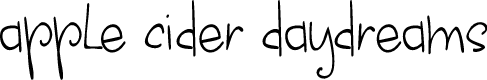 apple cider daydreams