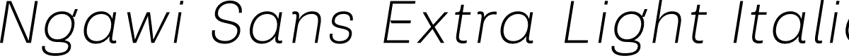 Ngawi Demo Extra Light Italic
