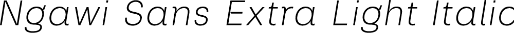 Ngawi Demo Extra Light Italic