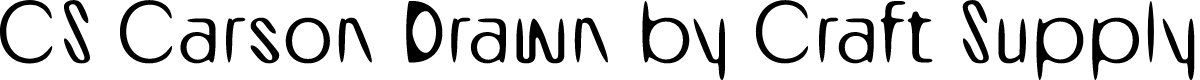 CSCarsonDrawn-Regular Demo